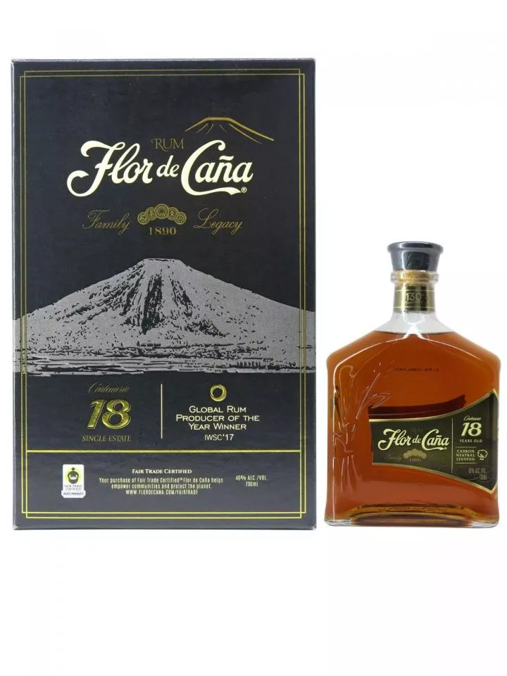 朗姆酒 18 Years 40° Flor de Cana  单瓶盒装  (70cl)